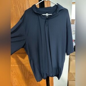 FootJoy Navy Striped Short Sleeve Shirt